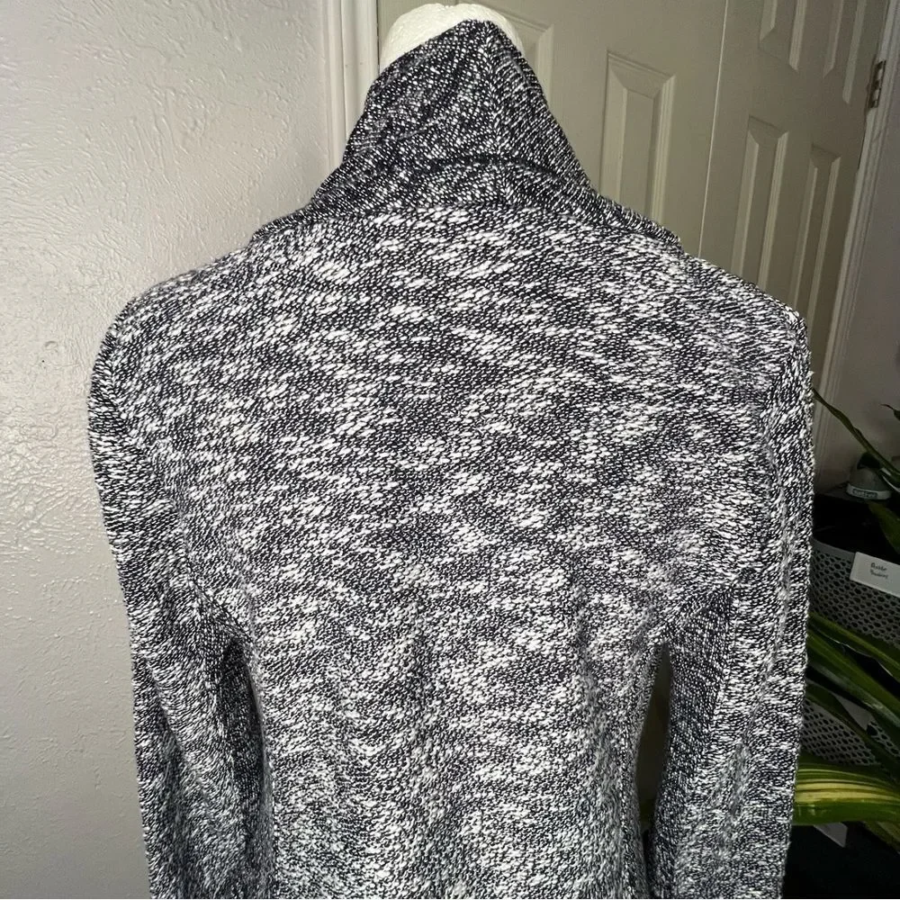 Saturday Sunday Blue White Marled Knit Academia Tennis Prep Women's Jacket Sz S - Picture 6 of 11